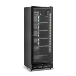 Combisteel REFRIGERATOR 1 GLASS DOOR BLACK SVE-450 BL