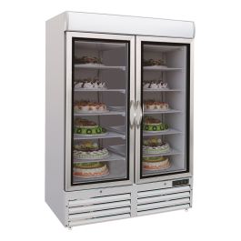 Combisteel FREEZER 2 GLASS DOORS