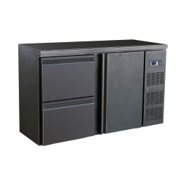Combisteel BARCOOLER BLACK 1 DOOR AND 2 DRAWERS