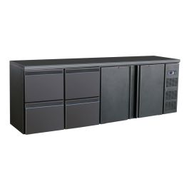 Combisteel BARCOOLER BLACK 2 DOORS AND 2 DRAWERS