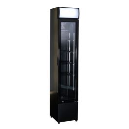 Combisteel GLASS DOOR REFRIGERATOR NARROW BLACK