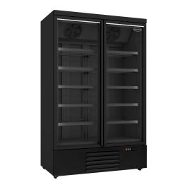Combisteel FREEZER 2 GLASS DOORS BLACK JDE-1000F BL