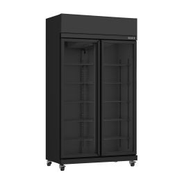 Combisteel REFRIGERATOR 2 GLASS DOORS BLACK IRM-770 BL