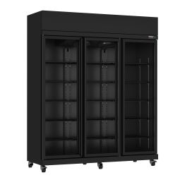 Combisteel REFRIGERATOR 3 GLASS DOORS BLACK IRM-1180R BL