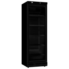 Combisteel REFRIGERATOR 1 GLASS DOOR 382L BLACK WITHOUT LIGHT BOX