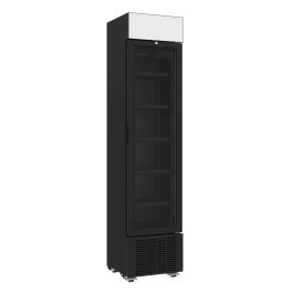 Combisteel REFRIGERATOR 1 GLASS DOOR BLACK 232L *TRANSPORT ON REQUEST*