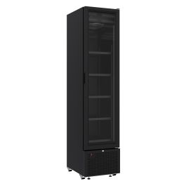 Combisteel REFRIGERATOR 1 GLASS DOOR BLACK 348L *TRANSPORT ON REQUEST*