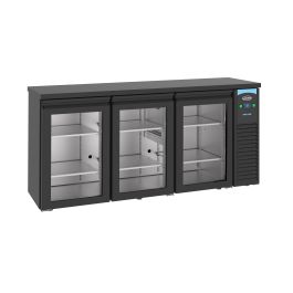 Combisteel BARCOOLER BLACK 3 GLASS DOORS