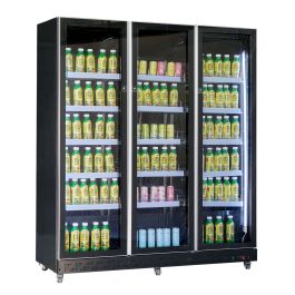 Combisteel REFRIGERATOR 3 GLASS DOORS BLACK