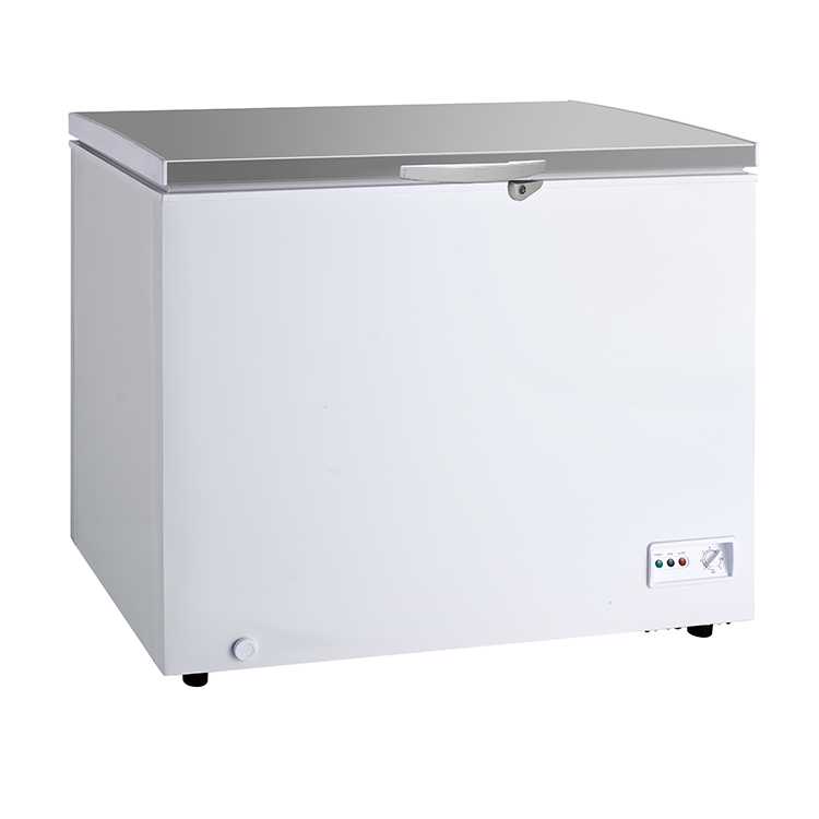 Koolmax KMCF230S – White Chest Freezer With Stainless Steel Lid