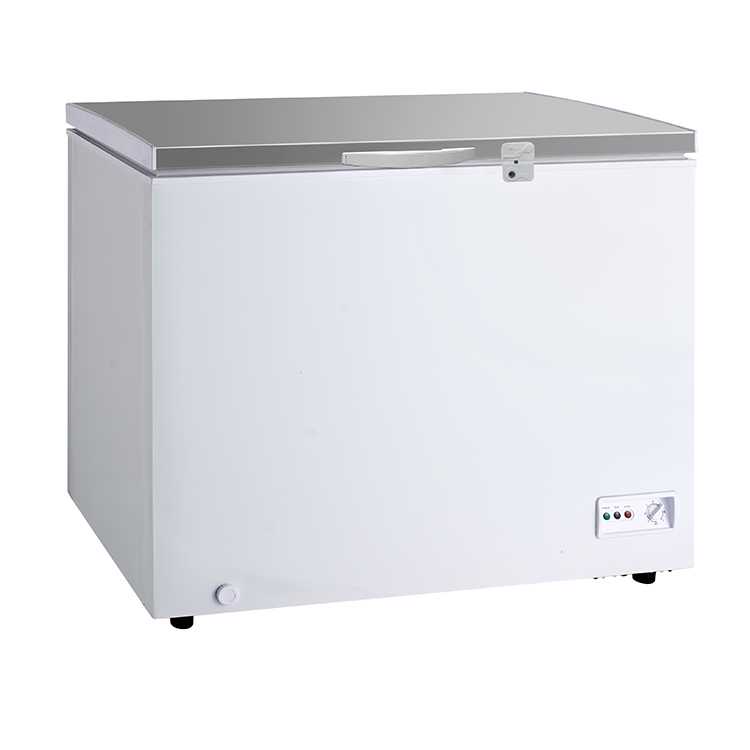 Koolmax KMCF370S – White Chest Freezer With Stainless Steel Lid