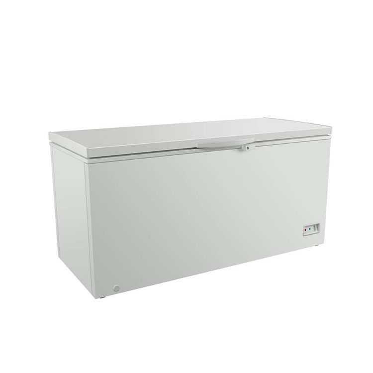 Koolmax KMCF550S – White Chest Freezer With Stainless Steel Lid