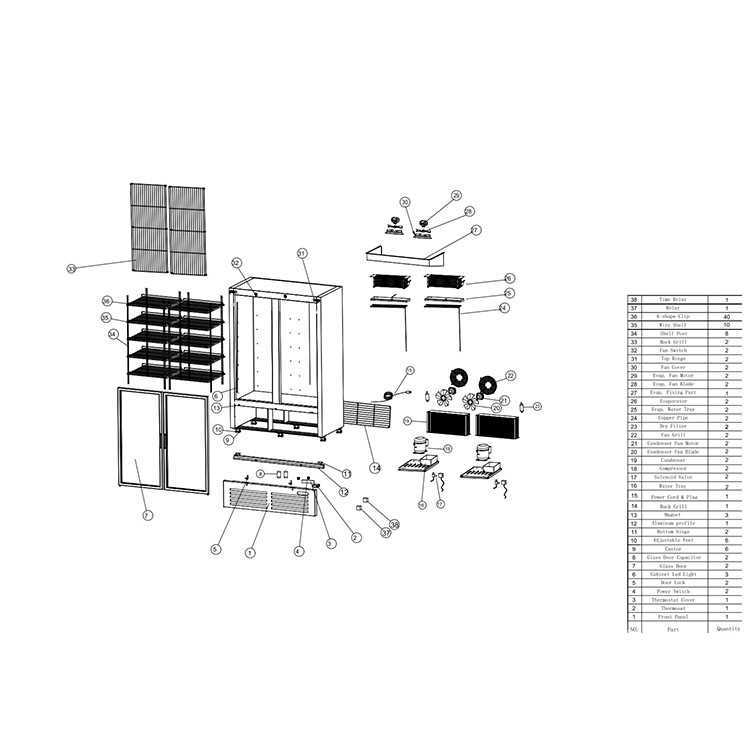 Koolmax KMF1300 – Double Glass Door Freezer (1250W X 740D X 2000H) BLACK - Image 3