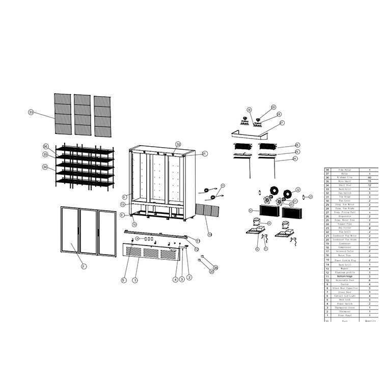 Koolmax KMF2000 – Triple Glass Door Freezer (1875W X 740D X 2000H) BLACK - Image 3