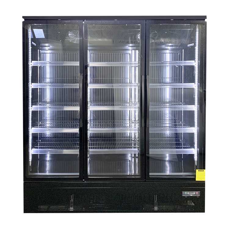 Koolmax KMF2000 – Triple Glass Door Freezer (1875W X 740D X 2000H) BLACK