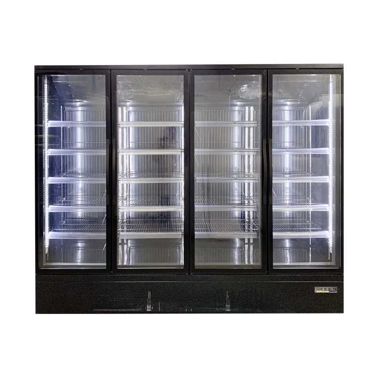 Koolmax KMF3000 – Four Glass Door Display Freezer (2500W X 740D X 2000H) Black