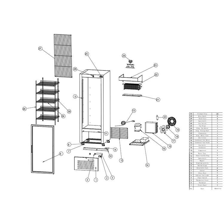 Koolmax KMF700 – Single Glass Door Freezer (2000H X 680W X 740D) Grey - Image 3