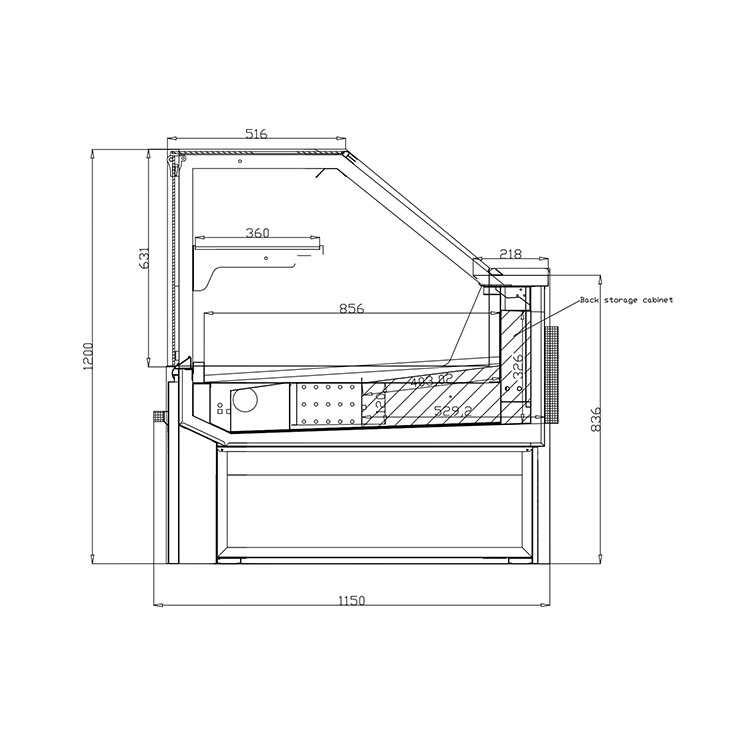 Koolmax Viande 1250mm Flat Glass Integral Meat Serve Over Counter - Image 8