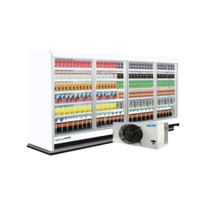 Koolmax Milano 3125 FGD Remote Double Glazed Glass Door Multideck Chiller – Grey